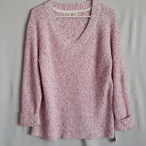 NWT Style & Co Women's V-Neck Ribbed Pullover